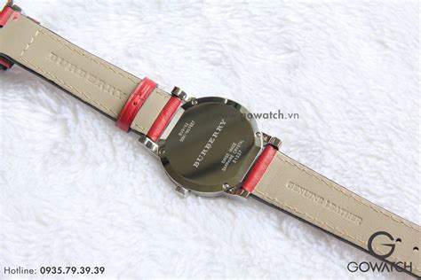 burberry silver dial genuine leather strap ladies watch bu9152|Burberry Silver Watch Women .